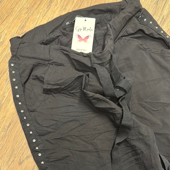 Gigi Moda Black Drawstring Trousers - Picture 3 of 4